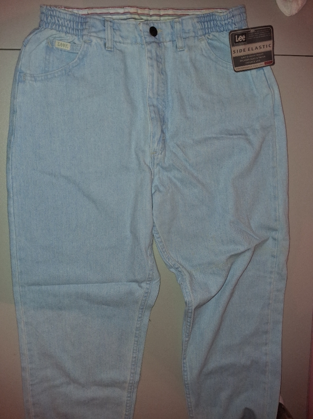 Vintage Women's Lee Jeans Comfort Waistband High Rise USA Tapered Sz 12M (29x29)